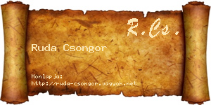 Ruda Csongor névjegykártya